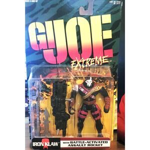 GI Joe's Iron Klaw Action Figure With Battle Activated Assault Rocket NIB